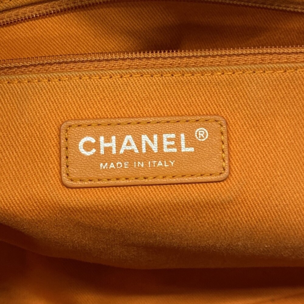CHANEL Orange Canvas Deauville Tote Bag - Picture 5 of 12